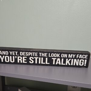 Black and White Wall Decor Sign